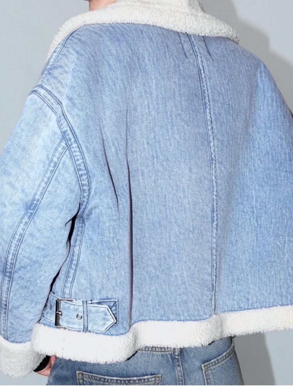 Zara sherling biker jacket women’s - Picture 3 of 12